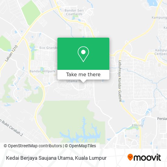 Kedai Berjaya Saujana Utama map