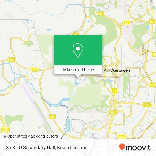 Sri KDU Secondary Hall map