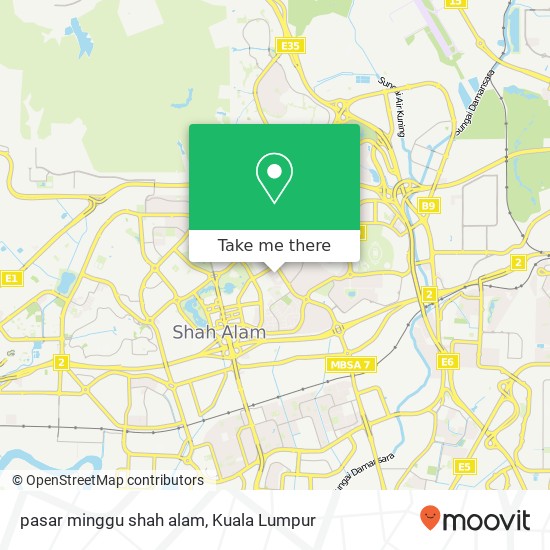 pasar minggu shah alam map