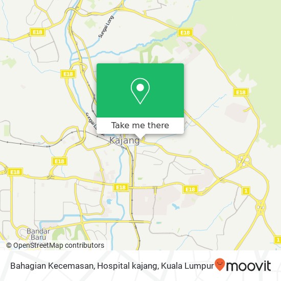 Bahagian Kecemasan, Hospital kajang map