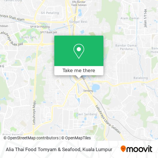 Alia Thai Food Tomyam & Seafood map