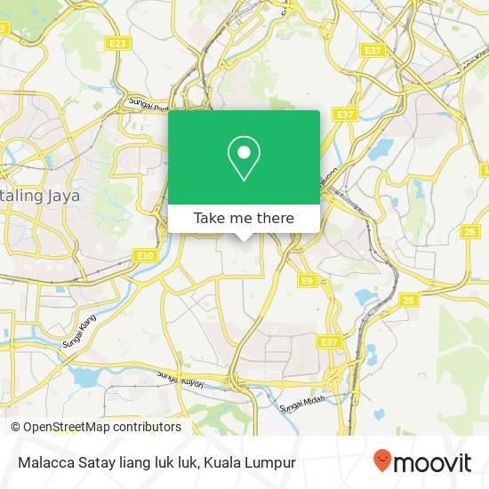 Malacca Satay liang luk luk map