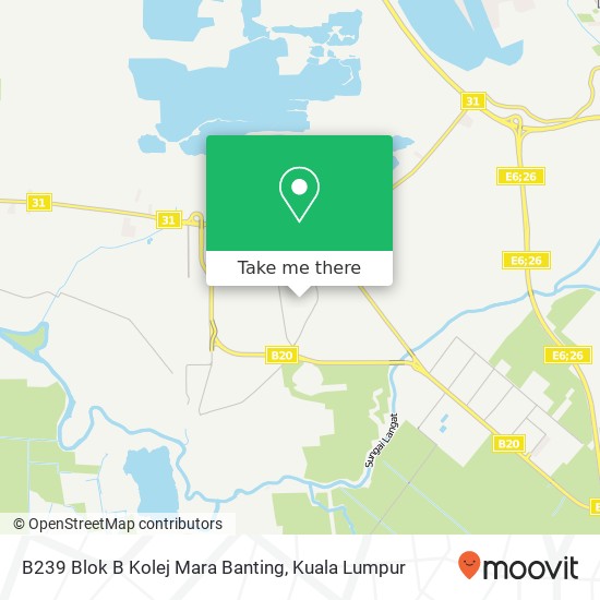 B239 Blok B Kolej Mara Banting map