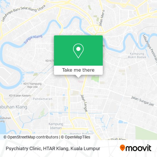 Psychiatry Clinic, HTAR Klang map