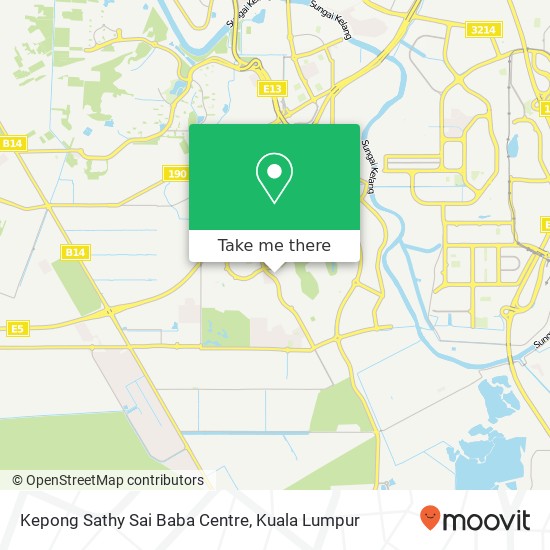 Kepong Sathy Sai Baba Centre map