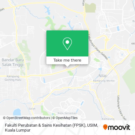 Peta Fakulti Perubatan & Sains Kesihatan (FPSK), USIM