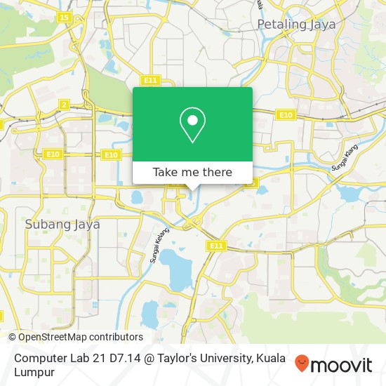 Computer Lab 21 D7.14 @ Taylor's University map