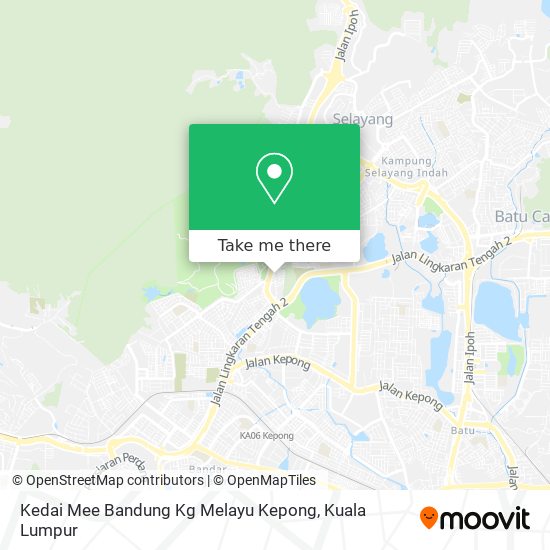Kedai Mee Bandung Kg Melayu Kepong map
