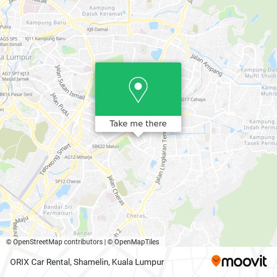 ORIX Car Rental, Shamelin map