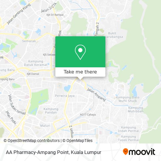 Peta AA Pharmacy-Ampang Point