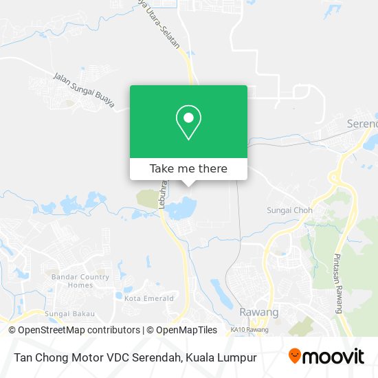 Peta Tan Chong Motor VDC Serendah