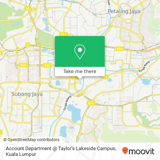 Account Department @ Taylor's Lakeside Campus map