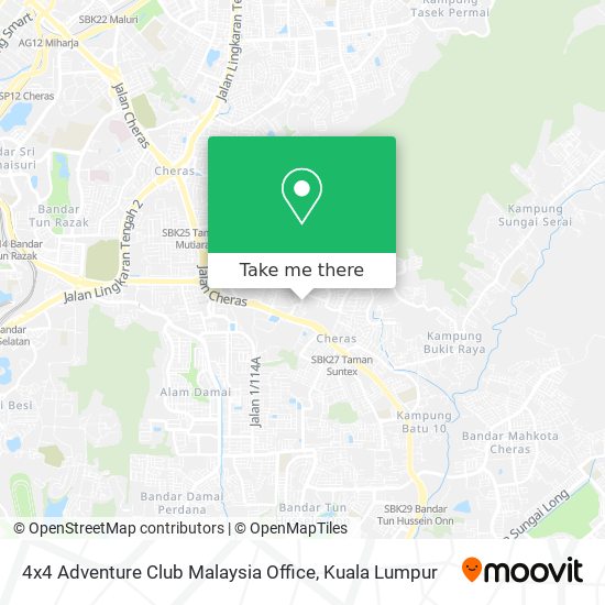 4x4 Adventure Club Malaysia Office map