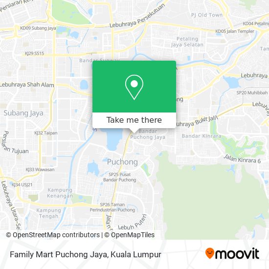 Peta Family Mart Puchong Jaya