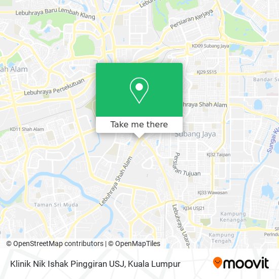 Klinik Nik Ishak Pinggiran USJ map