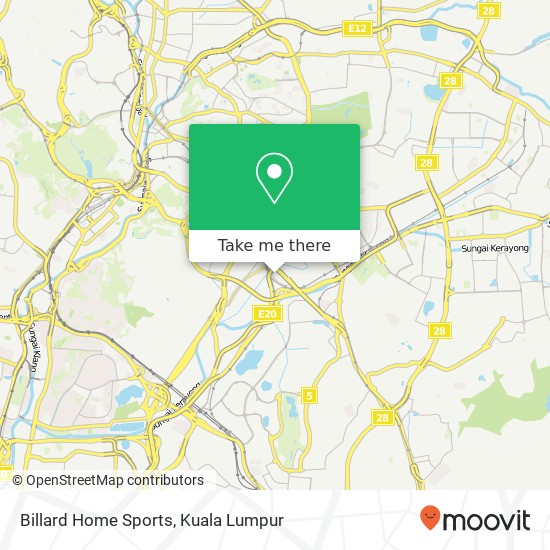 Billard Home Sports map