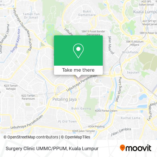 Surgery Clinic UMMC/PPUM map