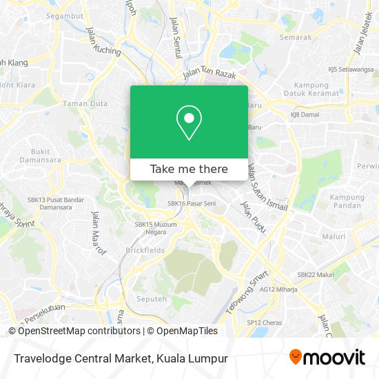 Travelodge Central Market map