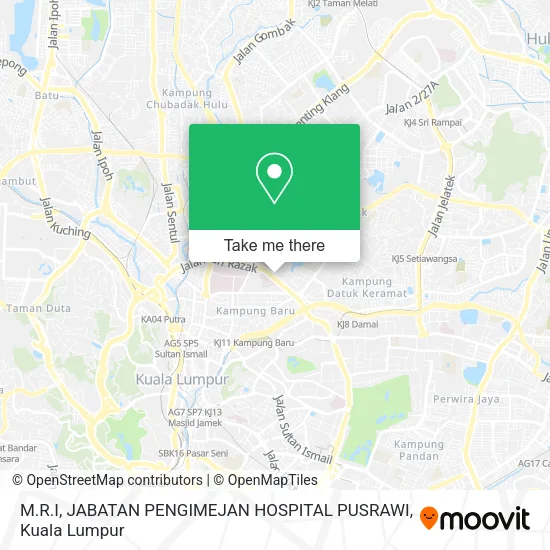 M.R.I, JABATAN PENGIMEJAN HOSPITAL PUSRAWI map
