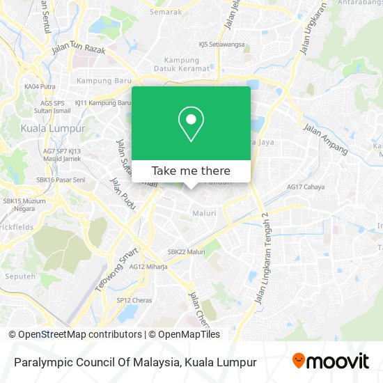 Paralympic Council Of Malaysia map
