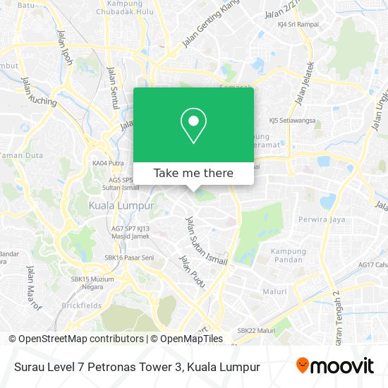 Peta Surau Level 7 Petronas Tower 3