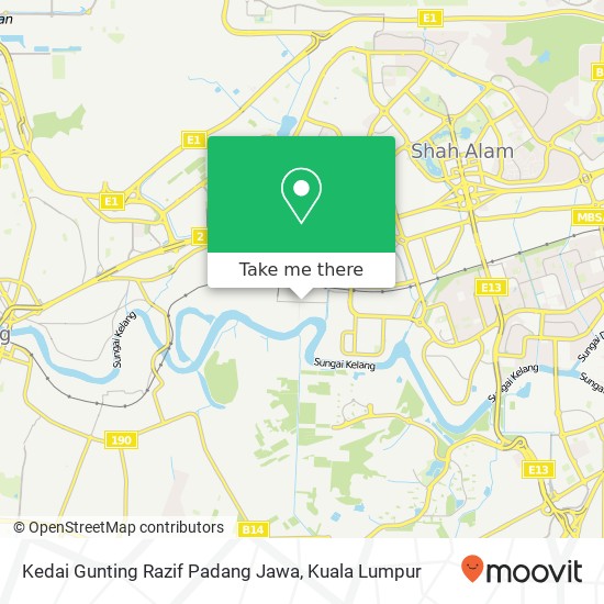 Peta Kedai Gunting Razif Padang Jawa