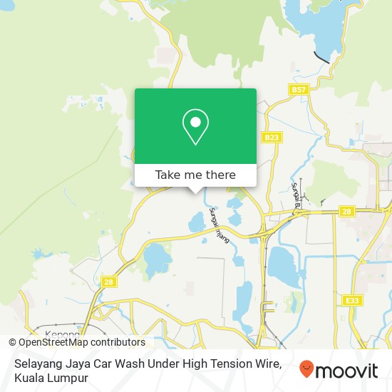 Selayang Jaya Car Wash Under High Tension Wire map