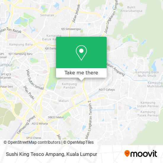 Sushi King Tesco Ampang map