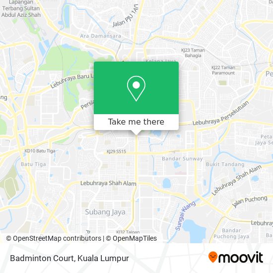 Badminton Court map