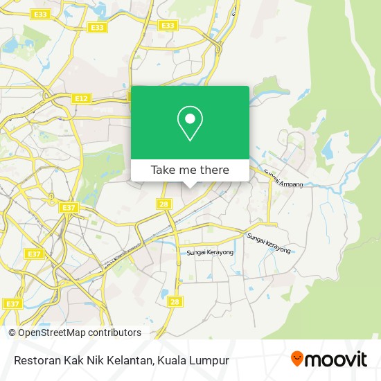 Peta Restoran Kak Nik Kelantan