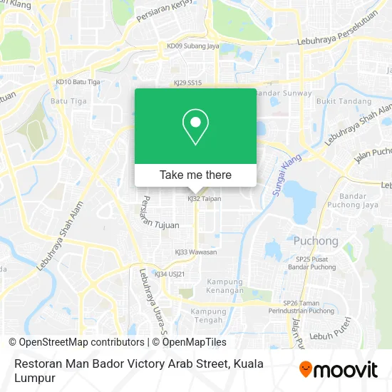Restoran Man Bador Victory Arab Street map