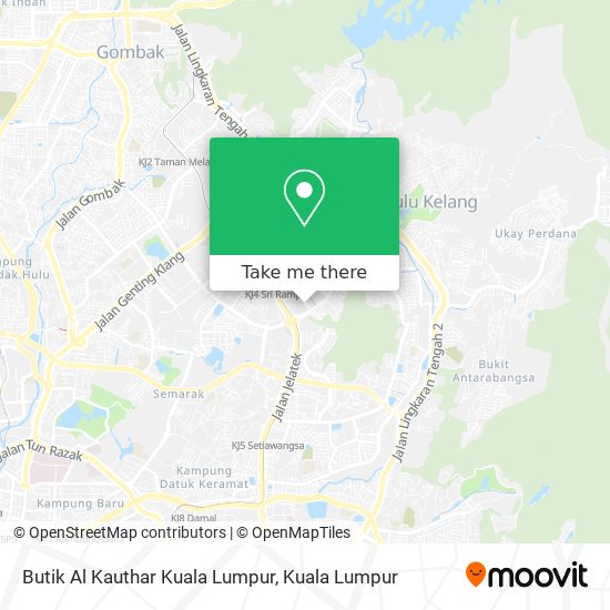 Peta Butik Al Kauthar Kuala Lumpur