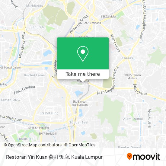 Peta Restoran Yin Kuan 燕群饭店
