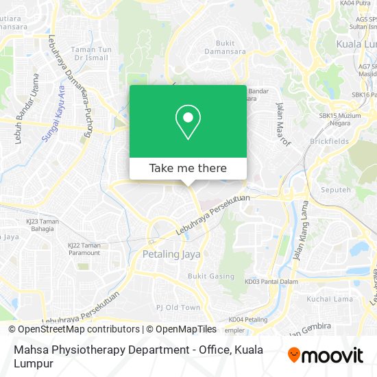 Mahsa Physiotherapy Department - Office map