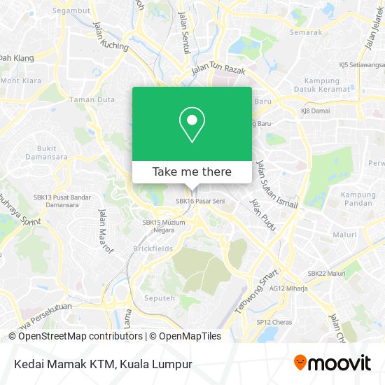 Peta Kedai Mamak KTM