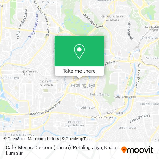 Cafe, Menara Celcom (Canco), Petaling Jaya map