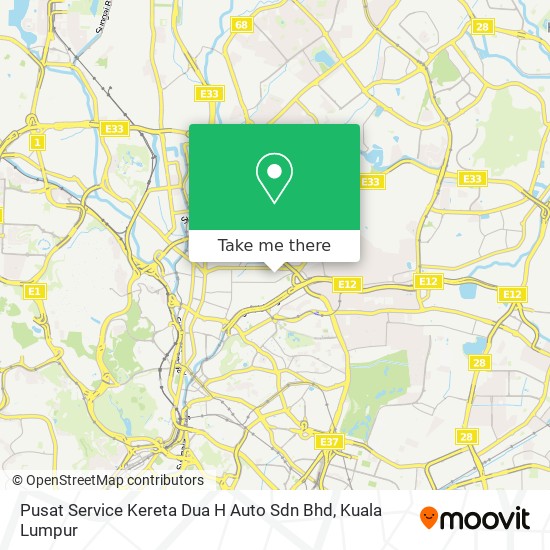 Peta Pusat Service Kereta Dua H Auto Sdn Bhd