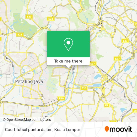 Court futsal pantai dalam map