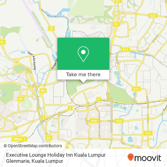 Peta Executive Lounge Holiday Inn Kuala Lumpur Glenmarie