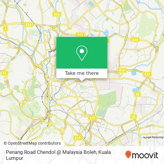 Peta Penang Road Chendol @ Malaysia Boleh