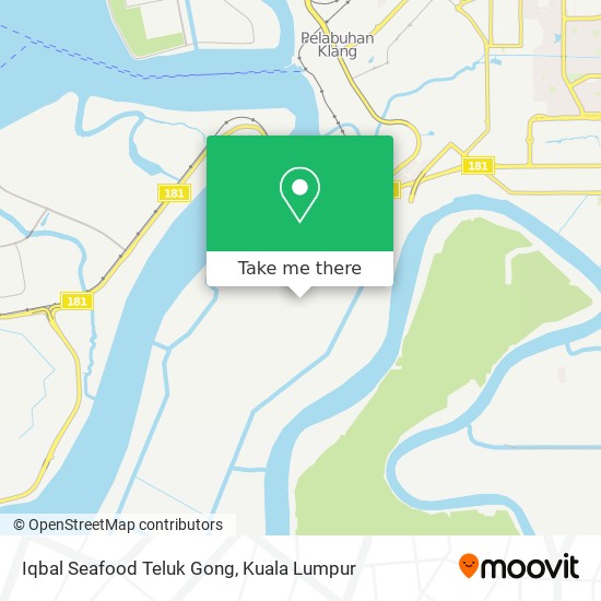 Iqbal Seafood Teluk Gong map