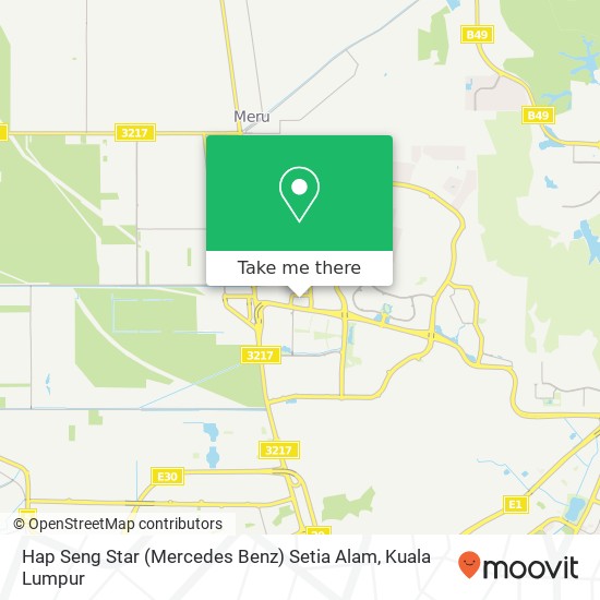 Hap Seng Star (Mercedes Benz) Setia Alam map