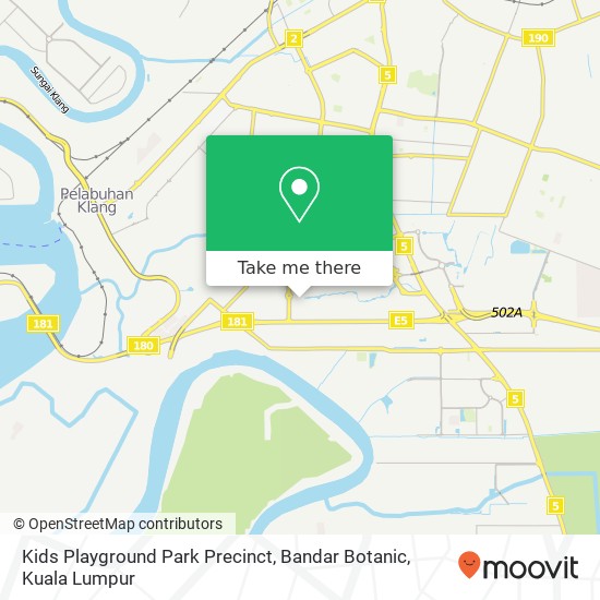 Kids Playground Park Precinct, Bandar Botanic map