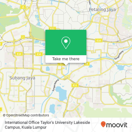 International Office Taylor's University Lakeside Campus map