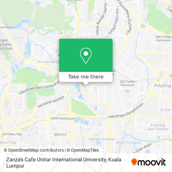 Zanza's Cafe Unitar International University map