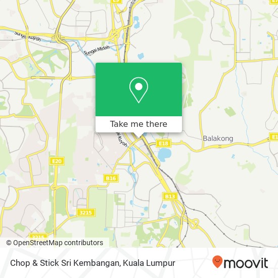 Chop & Stick Sri Kembangan map