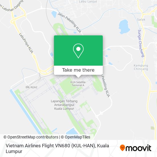 Peta Vietnam Airlines Flight VN680 (KUL-HAN)
