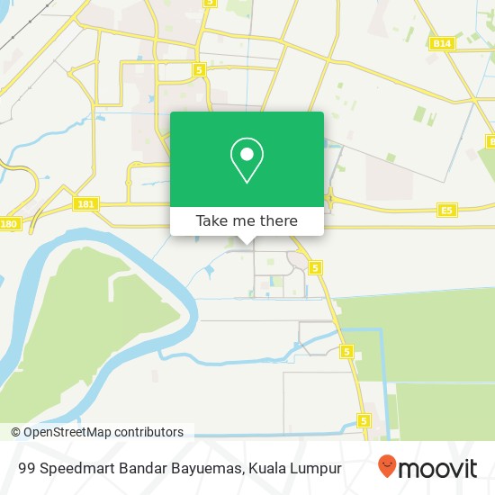 99 Speedmart Bandar Bayuemas map