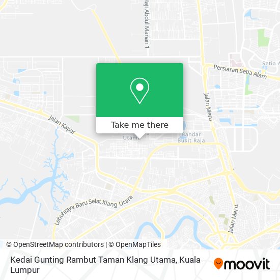Peta Kedai Gunting Rambut Taman Klang Utama