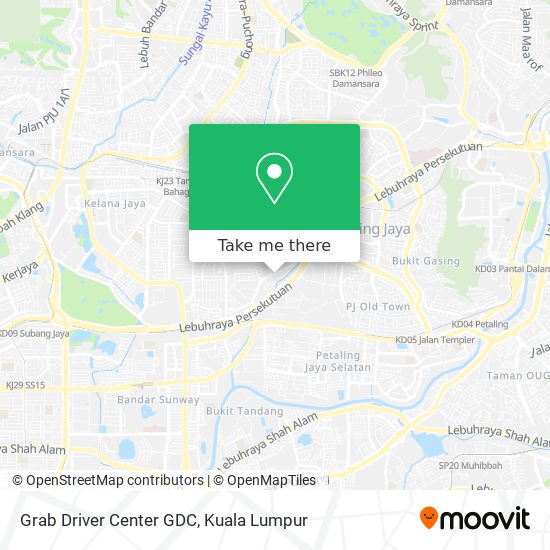 Grab Driver Center GDC map